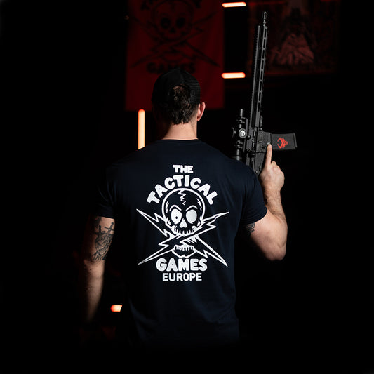 TTG Europe Skull Logo Tshirt NAVY - tył