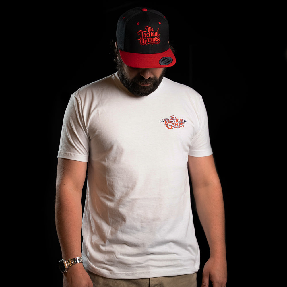 The Tactical Games 2026 Event LINEUP T-Shirt front