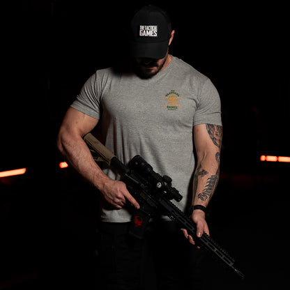TTG Europe Skull Tshirt Grey - przód