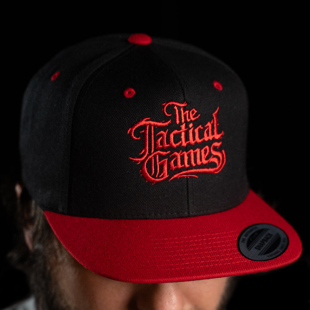 The Tactical Games Cap Black/Red - front view